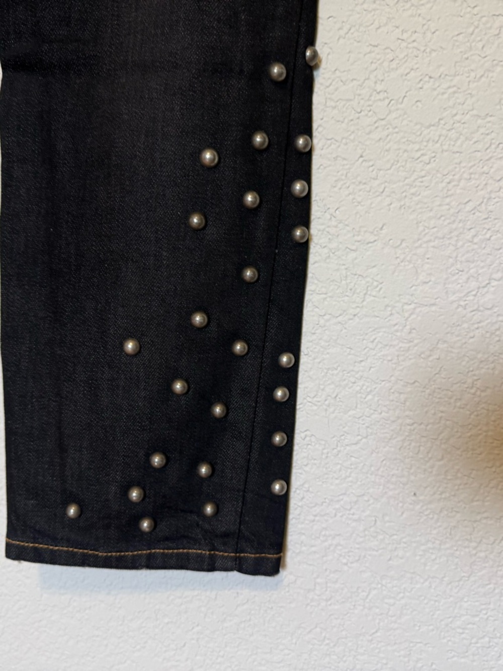 John Galliano | Studded Back-Pocket Skinny Dark Blue Jeans - 30 - Picture 6 of 7